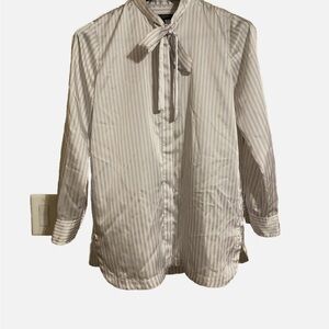 Banana republic Striped Gray and cream Shirt